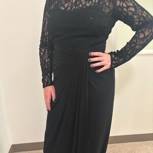 Lauren Ralph Lauren Black Lace Evening Dress